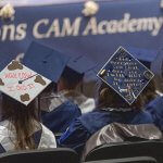 Photo of CAM Academy graduates' caps